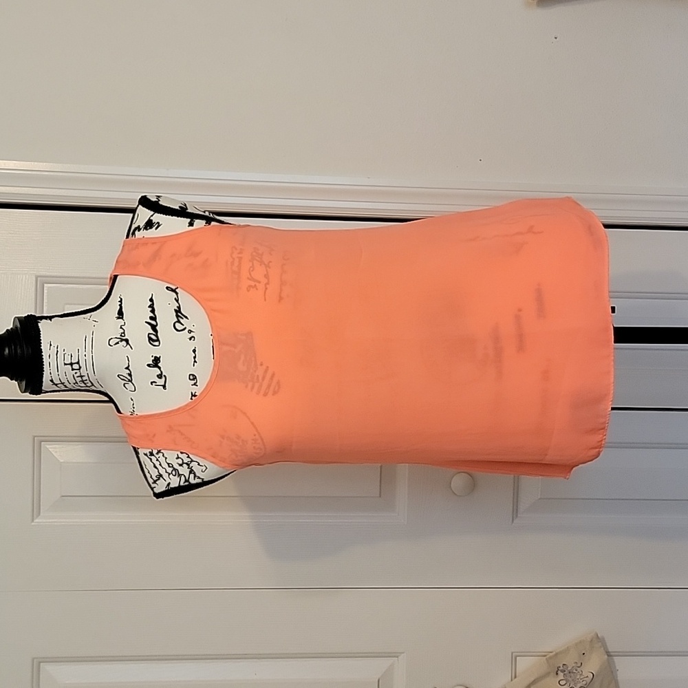 Express Sleeveless coral blouse, Sz Sm